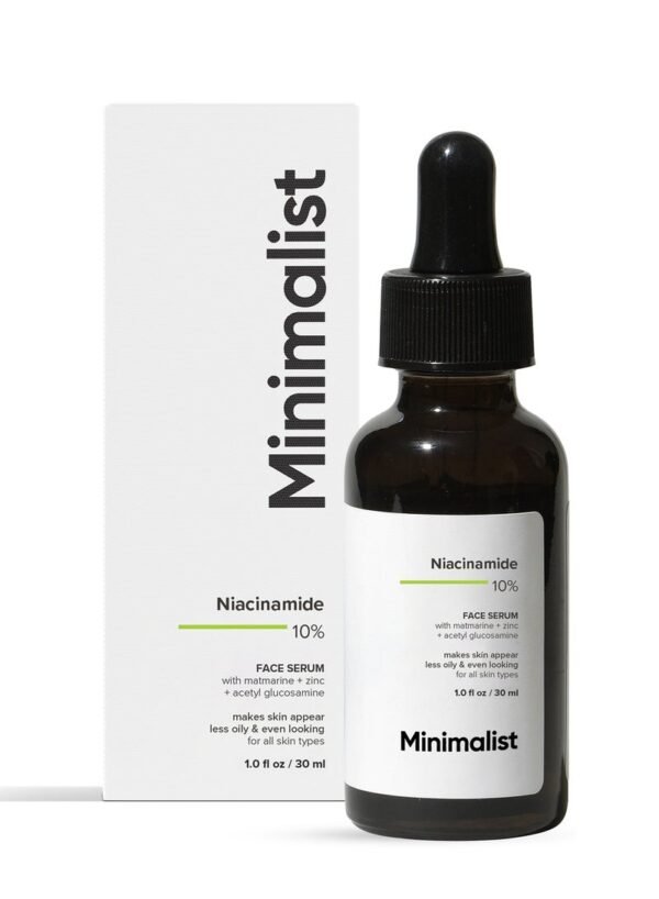 MINIMALIST Niacinamide 10% Face Serum with Matmarine + Zinc| Regulates Sebum & Evens tone for All Skin Type