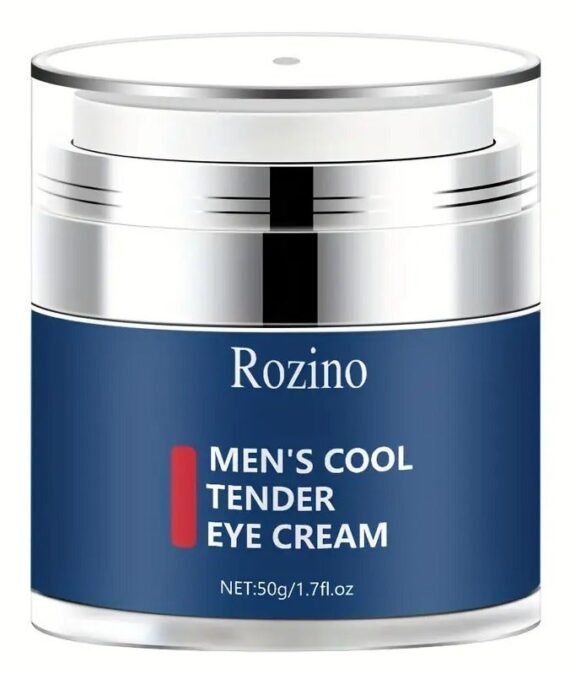 Rozino ROZINO Men's Cool Tender Eye Cream 50g - Hypoallergenic, Glycerin-Enriched, Vitamin C Infused Formula for All Skin Types - Moisturizing, Reduces Dark Circles, Firms Skin, Soothes Eye Area