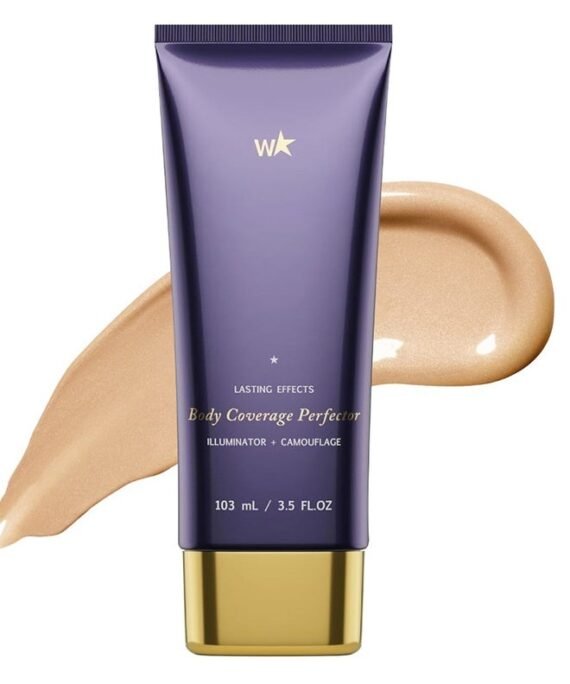 W Body Coverage Perfector, Waterproof Leg & Body Makeup, Tattoo Cover Up Makeup, 103ml (Natural Radiance)