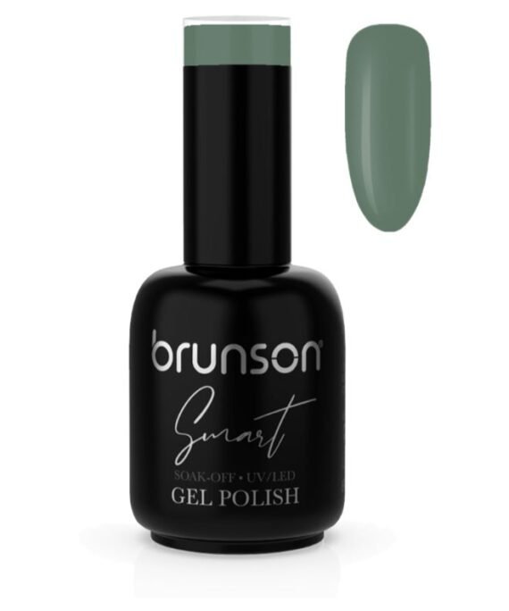 brunson Smart Gel Polish 15ml – Glossy Shine Finish, Long-Lasting UV Soak Off Gel Nail Paint, Chip-Resistant, Salon Quality for Nail Art, French Manicure & Pedicure Extensions
