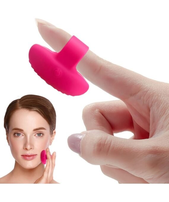 RATSAW Pocket Mini Ring Facial and Eye Massage Ball USB Rechargeable Fingertip Massager Rose Red Face Massager Facial Muscle Tightening Anti Aging Relief Eyes Dark Circles Eye Puffiness Fatigue