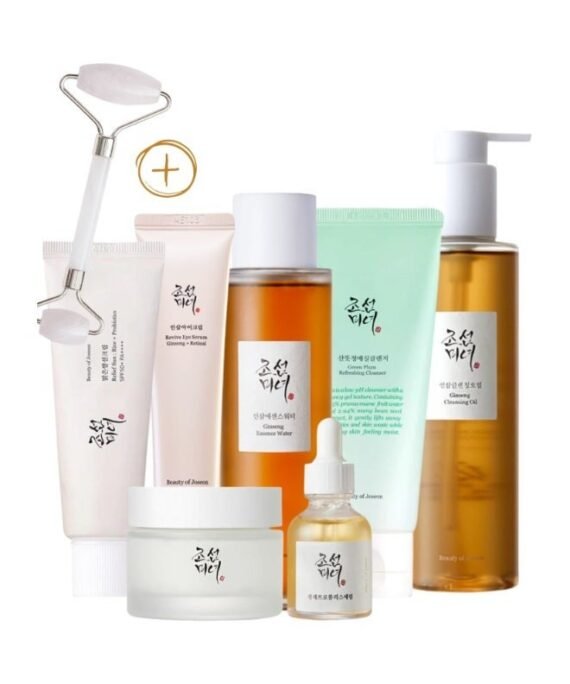 Beauty of Joseon Collection For Glowing Skin Cleansing Oil Cleansing Foam Essence Water Revive Eye Serum Glow Serum Dynasty Cream Sunscreen Rice Probiotics SPF50+ PA++++ 560grams
