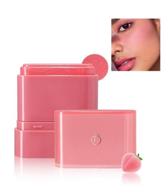 MOOYAM Blush Dewy Cheek & Lip Multi Balm - Fruit Flavor Makeup, Face Brightening Lasting Colo, Blusher Stick Natural Glow Silly Blusher Light And Soft Feeling The Apply On Your Face -#01 Peach