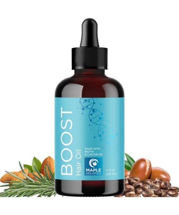 Maple Holistics Hair Oil for Damaged Hair and Hair Growth - Thickening Rosemary Hair Growth Oil for Women and Men for Frizzy Thin and Weak Hair - Vegan Scalp Oil Hair Growth Formula with Jamaican Black Castor Oil