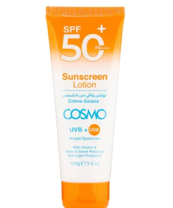 COSMO Cosmo Sunscreen Lotion SPF 50+100g UVA/UVB Protection for Men and Women