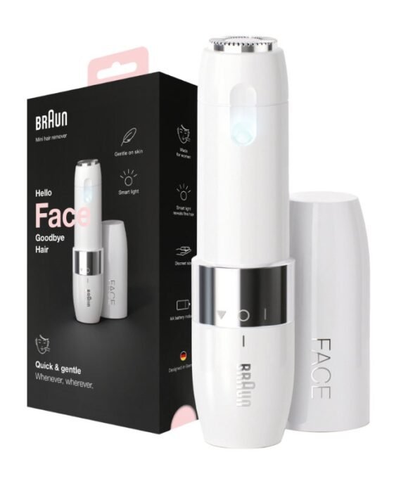 BRAUN Face Mini Hair Remover Fs1000, Electric Facial Hair Removal For Women White