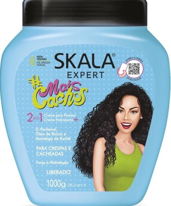 SKALA Mais Cachos Hair Cream,  For Curly Hair 2 in 1 Conditioning Treatment Cream 35.2 oz