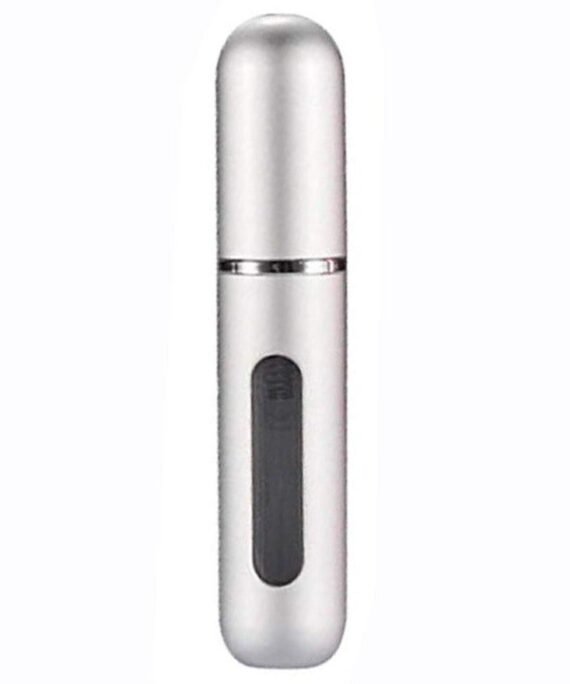 Onetech Onetech Refillable Perfume Bottle No.1, Sleek Silver – Travel-Friendly Atomizer with Leakproof Design for Easy Fragrance Refills