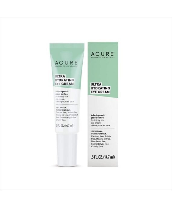 Acure ACURE Ultra Hydrating Eye Cream - Morning Eye Moisturizer with Green Coffee Oil & Adaptogens - for Puffiness Reducer and Bags Under Eyes Dark Circle Brightener - All Natural, Vegan Extract - 0.5 Fl Oz