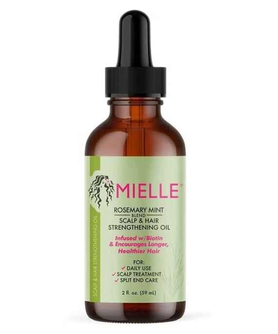 MIELLE Rosemary Mint Scalp & Hair Strengthening Oil Infused W/Biotin & Encourages Growth 59ml