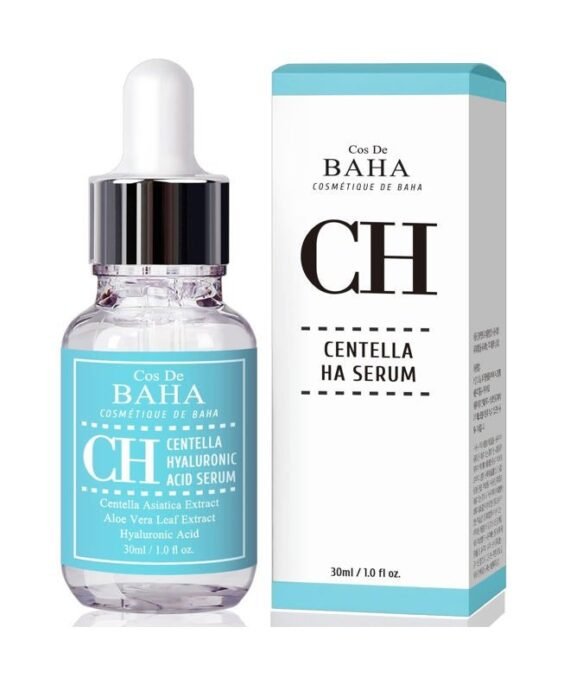 Cos De BAHA Centella Asiatica Extract Serum with Aloe and Green Tea for Soothing Sensitive Skin - Hydrating Face Serum, 1 Fl Oz