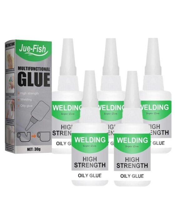 JUE-FISH Jue Fish Glue, Jue Fish Multifunctional Glue, Jue-Fish Welding High-Strength Oily Glue, Jue Fish Multifunctional Glue, Uniglue Universal Super Glue Welding High-Strength Oily Glue (5 Pieces)