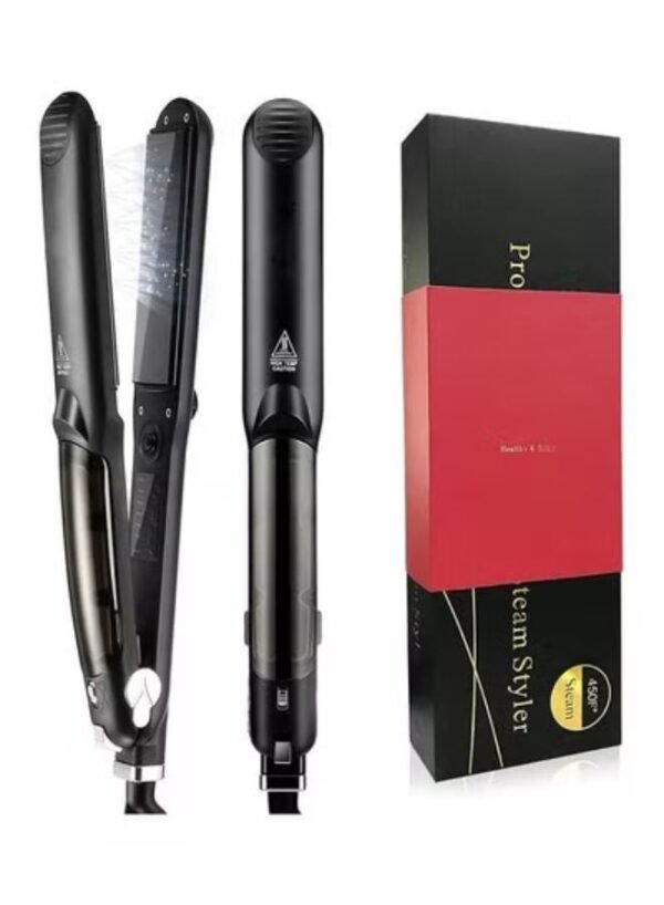 SHOPI 2 in 1 Professional Multi-functional Ceramic Steam Hair Straightener and Curler Styler with LCD Display, Quick heating and 360° swivel cord