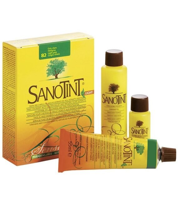 Sanotint Sensitive Hair Color Light Grey 82 - Natural Permanent Hair Dye, 125 ml