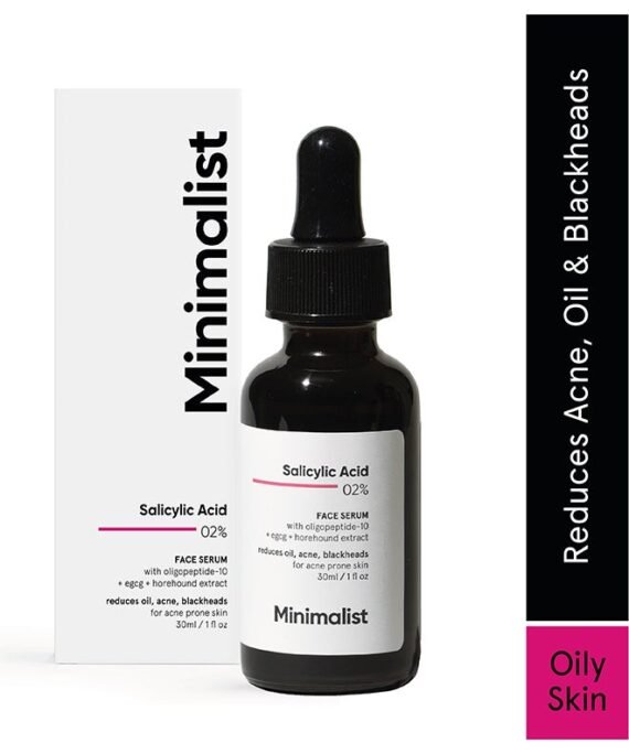 MINIMALIST 2% Salicylic Acid Serum For Reducing Oily Skin, Acne And Blackheads | Helps With Open Pores, Breakouts And Bumpy Texture
