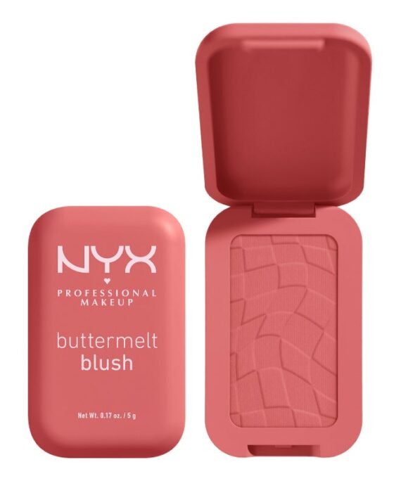 NYX PROFESSIONAL MAKEUP Buttermelt Blush, Powder Blush, Up To 12 H Wear, Fade & Transfer Resistant, Feeling Butta