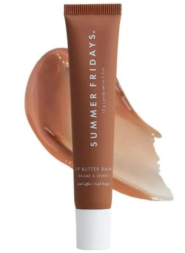 SUMMER FRIDAYS Tinted Lip Butter Balm - Conditioning Vegan Lip Balm for Instant Moisture, Shine & Hydration - Sheer-Tinted, Soothing Skincare - Iced Coffee (.5 Oz)