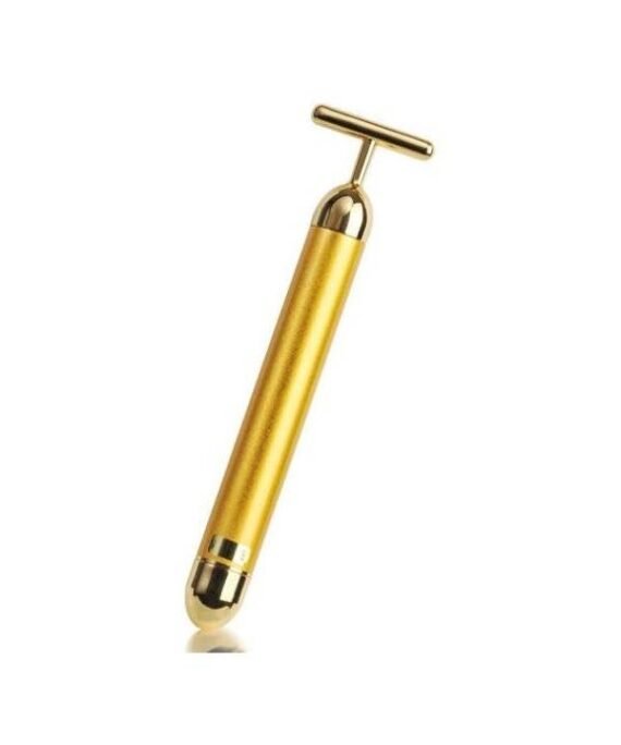 Generic 24 Karat Gold Plated 3D Roller Facial Massager Stick Gold