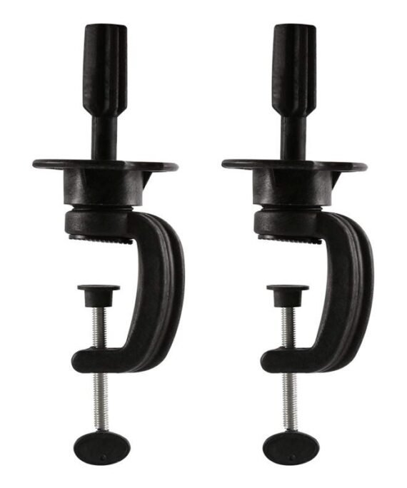 Teenitor 2-Piece Wig Mannequin Head Stand Set Black/Silver