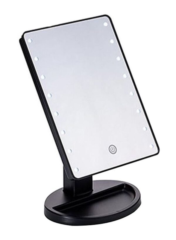 Generic Countertop LED Touch Screen Makeup Mirror Black