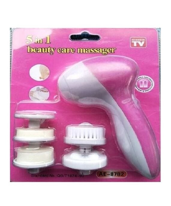 Generic 5-In-1 Beauty Care Massager Pink/White