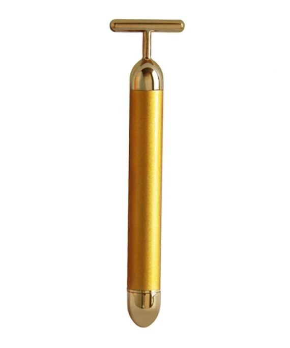 Generic Facial Beauty Roller Massage Stick Yellow/Gold 16cm