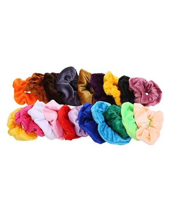Generic 20-Piece Scrunchies Elastic Hair Band Set Multicolour