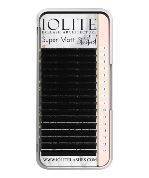 IOLITE 16-Piece Super Matt B Curl False Eyelashes Black