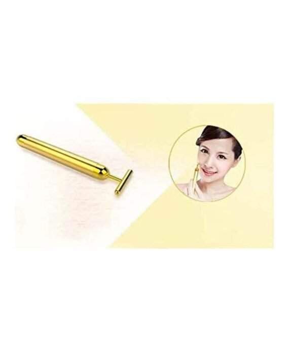 Generic Vibration V Face-Lift Gold Bar Massager 24K Gold Beauty Sticks Wrinkle Pull Firming Face-Lift Massage Stick-S Gold