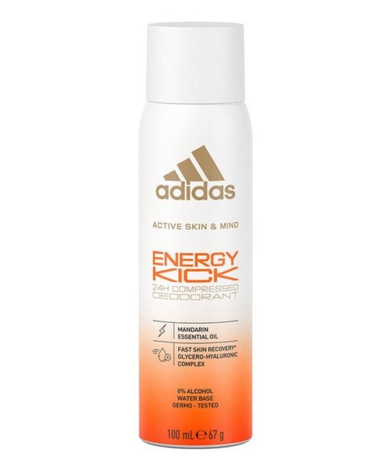 Adidas Active Skin And Mind Energy Kick Compressed Deodorant Spray 100ml