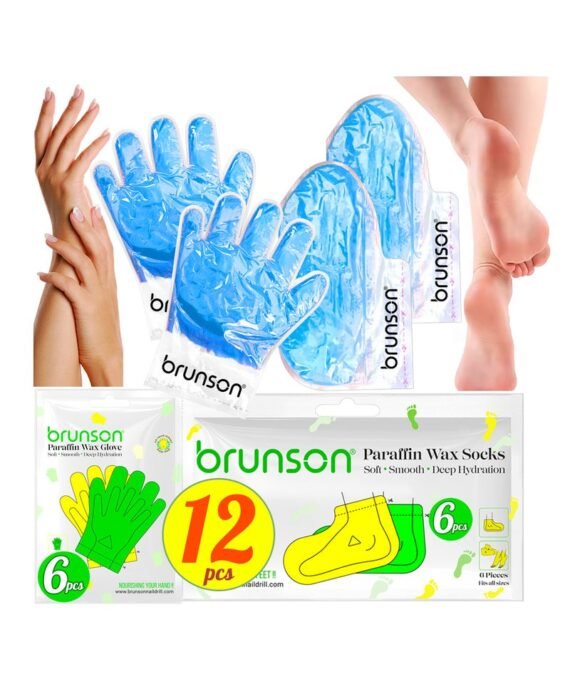 brunson Disposable Paraffin Wax Gloves and Socks for Hands and Feet Soft smooth and deeply hydrating Dual paraffin wax treatment offers soothing therapy for both hands and feet leaving skin rejuvenated