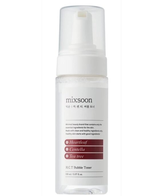 mixsoon H.C.T. Bubble Toner 150Ml, Facial Moisturizer For Dry, Sensitive Skin, Heartleaf, Centella Asiatica, Tea Tree For Soothing