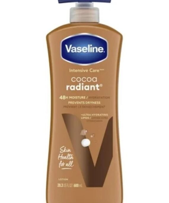 Vaseline Intensive Care Cocoa Radiant Moisture Pump Body Lotion Cocoa Butter 600 ml