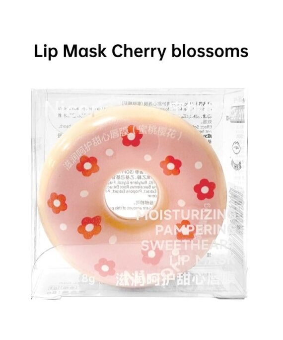 Nicor Donut lip mask lip care lightens lip lines and prevents chapped lips exfoliating lip oil moisturizing lip balm Cherry blossoms
