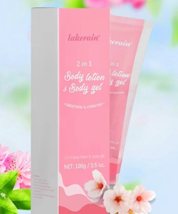 lakerain 100g 2 in 1 Body Lotion and Body Gel Smooth Moisturizer for Skin Care with Peach Blossom Water Smooth Moisturizer for Skin Care with Peach Blossom Water Moisturizing Smooth Skin Lotion