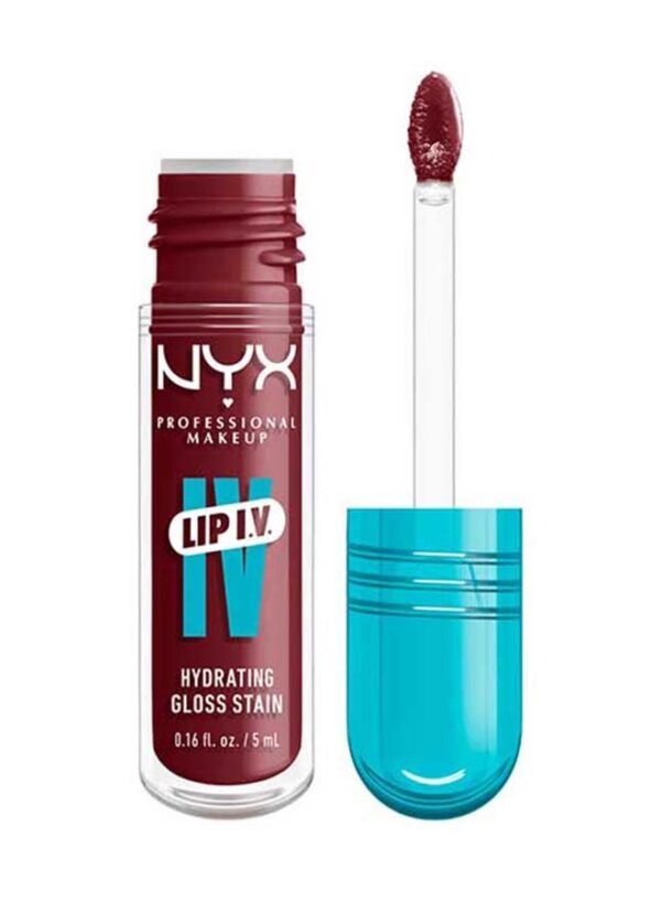 NYX PROFESSIONAL MAKEUP Lip Iv Hydrating Gloss Stain Lip Gloss + Serum Up To 12Hr Hydration High Pigment Wet Shine Finish Drippin' In Rose