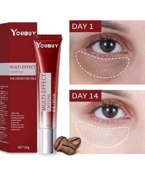 YOUBUY Multi-effect Caffeine-Eye Cream for Dark Circles, Puffiness & Puffy Bags, Firming and moisturizing for Smooth out fine lines and restore bright eyes, Hydrating Under Eye Care Daily Wrinkle Cream