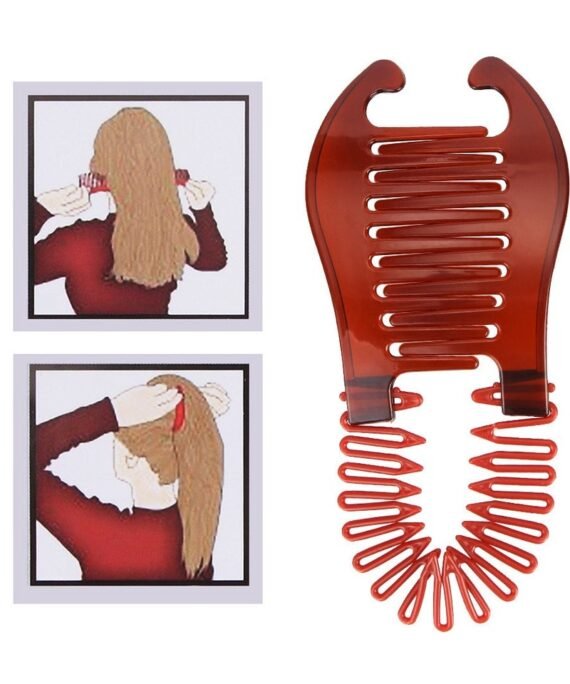 Generic Interlocking side combs plastic hair ties hair styling combs hair ties hair tools headwear  bun combs  hairdressing tools
