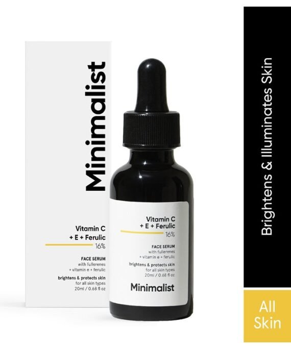 MINIMALIST 16% Vitamin C Face Serum (Advanced) With Vit E, And Ferulic Acid For Glowing Skin | Advanced Brightening And Protection
