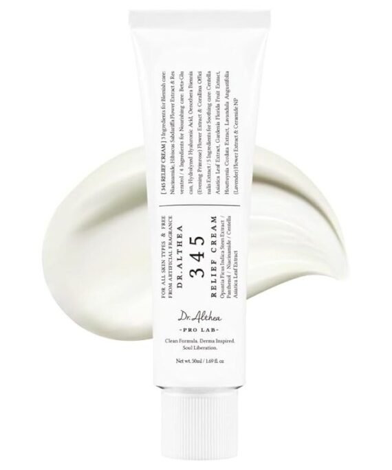 Dr.althea Dr.Althea 345 Relief Cream Daily Face Moisturizer Blemish Relief Care Soothing Recovery & Moisture with Niacinamide, Panthenol Korean Vegan Skincare for All Skin Types 1.7 Fl Oz. 50ml
