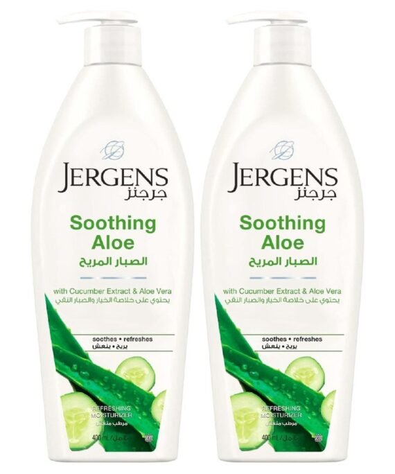 Jergens Soothing Aloe Body Lotion Pack of 2x400ml