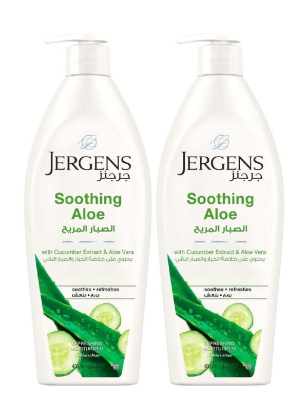 Jergens Soothing Aloe Body Lotion Pack of 2x400ml