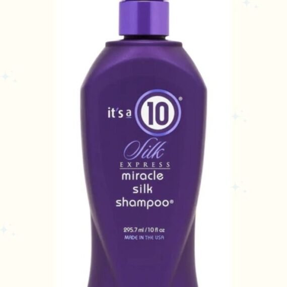 Haircare Silk Express Miracle Silk Shampoo, Hair Softness and Luster, Silk Protein Benefits, Heat Damage Protection, Smooth and Manageable Hair, 10 fl. Oz