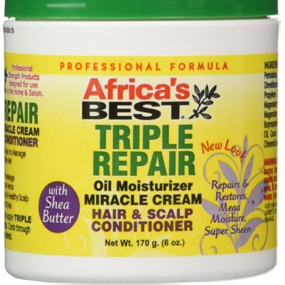 Africa's Best Triple Repair Oil Moisturizer Hair and Scalp Conditioner, 6 Ounce (Packaging May Vary)