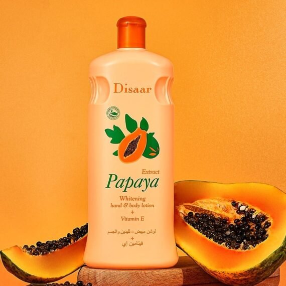 Papaya Skin Whitening Body Lotion Vitamin E Enriched Moisturizer Removes Melanin and Keeps Skin Fair Smooth Papaya Body Lotion