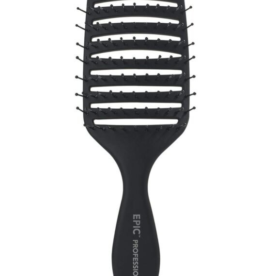 Wet Brush Epic Quick Dry Vent Hairbrush – Black Professional Heat-Resistant Detangling Brush for Wet or Dry Hair | Vented Design for Faster Blow-Drying