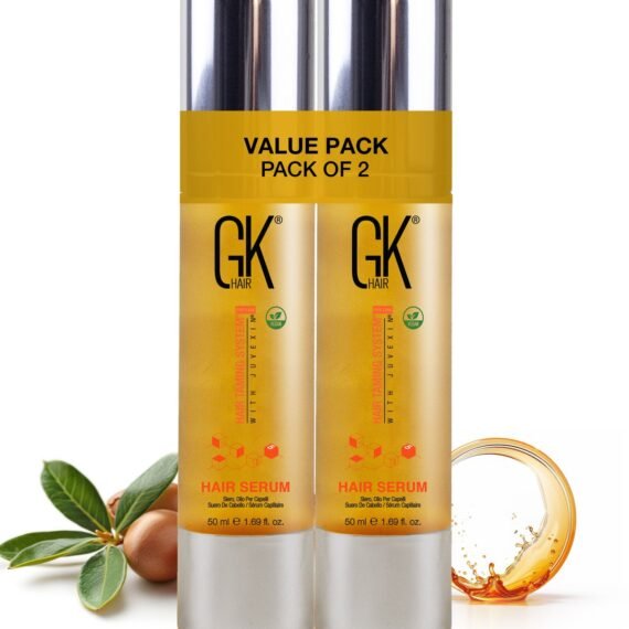 Argan Oil Hair Serum 50ml (Pack of 2) Styling Smoothing Strengthening Hydrating & Nourishing Heat Protection Shine For Frizzy Dry Damaged Hair