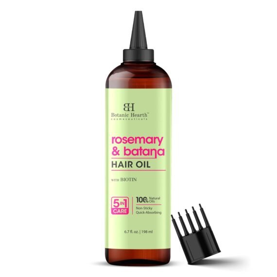 Botanic Hearth 100% Pure Rosemary Batana Oil for Hair Growth| Hair Oil Repairs Dry Damaged Hair, Strengthening, Healthier - Hair Tonic, 6.7fl oz