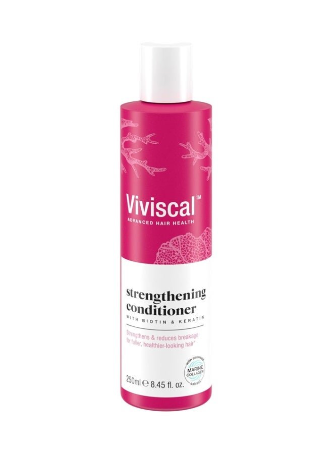 Viviscal Advanced Hair Health Strengthening Conditioner Formulated with Biotin and Keratin Fortified with Marine Collagen & Seaweed Extract for Fuller Healthier-Looking Hair, 250ml