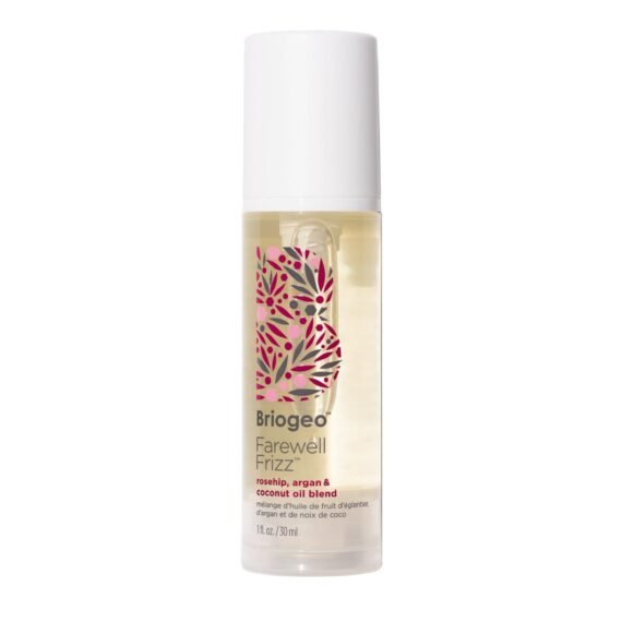 Briogeo Farewell Frizz Rosehip, Argan & Coconut Oil Blend, Argan Oil for Dry Hair, Anti-Frizz, Restore Shine to Dull Hair and Seal Cuticles, Vegan, Cruelty-Free, 1 fl oz